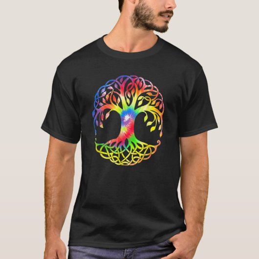 ライフシンボルのツリーの色1 Tシャツ (正面)
