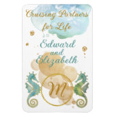 ライフシーホースのカップルのクルージングパートナー マグネット (縦)