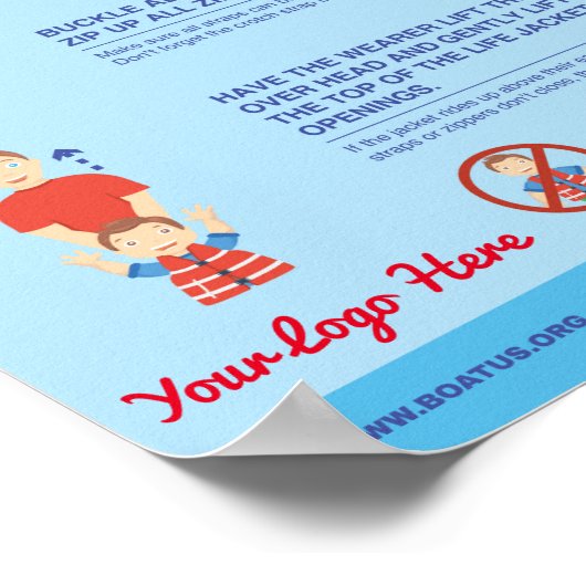 ライフジャケットのポスターを合わせる方法 ポスター (角)