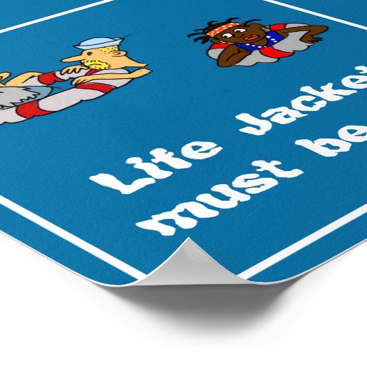 ライフジャケットはポスターでな擦り切れたい ポスター (角)