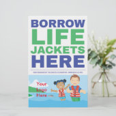 ライフジャケットローナープログラムフライヤー (スタンド正面)