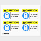 ライフジャケット 長方形シール (シート)