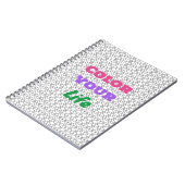 ライフジャーナルのカバーに色を付ける |花柄 ノートブック (左側)