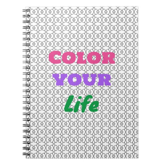 ライフジャーナルのカバーに色を付ける |花柄 ノートブック (正面)