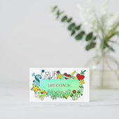 ライフスキル漫画のステッカー 名刺 (スタンド正面)