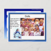 ライフスキル、おもちゃや人形 ポストカード (正面/裏面)