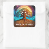 ライフスクエアステッカーの木 スクエアシール (バッグ)