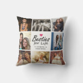 ライフスクリプトの友最高の人の写真コラージュのBesties クッション (裏面)
