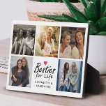 ライフスクリプトの友最高の人の写真コラージュのBesties フォトプラーク<br><div class="desc">祝の「人生のためのベスティーズ」プラークとの強固な絆！可愛いホットピンクのハートアイコンとブラックスクリプトのタイポグラフィで心温まる引用文「人生のためのベスティーズエレガント」をフィーチャーし、このプラークはあなたの特別な友情を記念するのに最適である。名前と思い出の5枚のコラージュでパーソナライズしお気に入りのて、touchに向けユニークる。誕生日や懇親会に最適か、単に、このプラークはあなたの友情と思い出祝が生き生きとした大切な記念品である。永遠に大切に最高のするあなたの友人への心からの贈り物。</div>