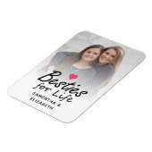 ライフスクリプトの最高の友だちの写真とハート マグネット (左側)