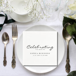 ライフスクリプトエレガント葬儀のお祝い スタンダードカクテルナプキン