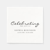 ライフスクリプトエレガント葬儀のお祝い スタンダードカクテルナプキン (正面)