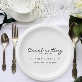 ライフスクリプトエレガント葬儀のお祝い ペーパープレート