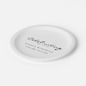 ライフスクリプトエレガント葬儀のお祝い ペーパープレート (アングル)