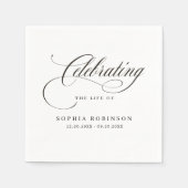 ライフスクリプトモダンの葬エレガントお祝い スタンダードカクテルナプキン (正面)