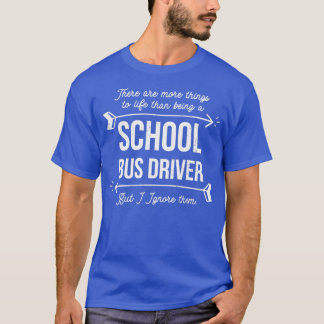 ライフスクールバスおもしろいのドライバーに追加 Tシャツ