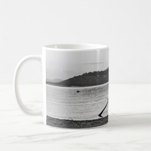 ライフスタイルカッコいい写真：エーゲ海の漁師 コーヒーマグカップ (左)