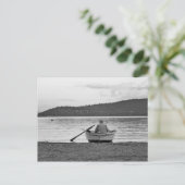 ライフスタイルカッコいい写真:エーゲ海の漁師 ポストカード (スタンド正面)