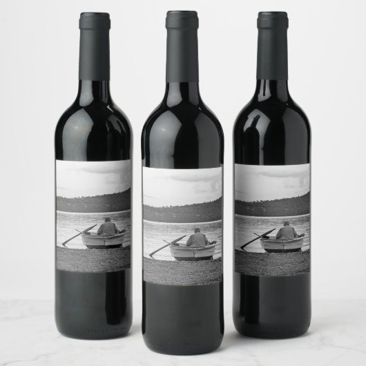 ライフスタイルカッコいい写真：エーゲ海の漁師 ワインラベル (ボトル)