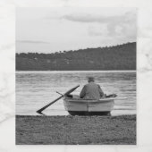 ライフスタイルカッコいい写真：エーゲ海の漁師 ワインラベル (シングルラベル)