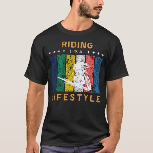 ライフスタイルティーに乗おもしろいる Tシャツ (正面)