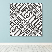 ライフスタイルファッションCULT – 黒 キャンバスプリント (インサイチュ (ウッドフロア))