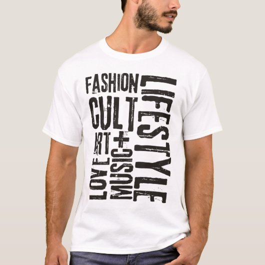 ライフスタイルファッションCULT – 黒 Tシャツ (正面)