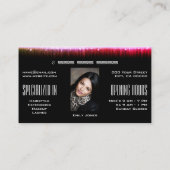 ライフスタイル派手なピンクパープルホログラフィックエフェクト 名刺 (裏面)