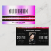 ライフスタイル派手なピンクパープルホログラフィックエフェクト 名刺 (正面/裏面)