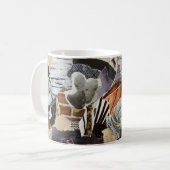 ライフスタイル環境効果(灰色、茶、黒、および黒) コーヒーマグカップ (正面左)