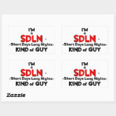 ライフスタイル(日上の夜)モットー 長方形シール (シート)