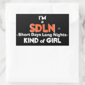 ライフスタイル(日上の夜)モットー 長方形シール (バッグ)