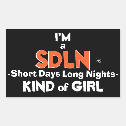 ライフスタイル(日上の夜)モットー 長方形シール (正面)