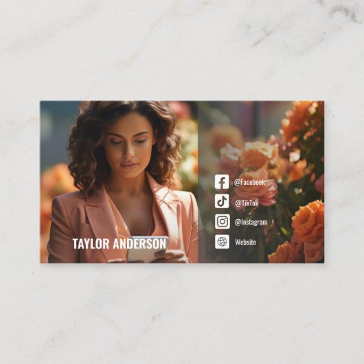 ライフスタイルSNSインフルエンサー写真 名刺 (正面)