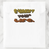 ライフステッカーのファンキー化 楕円形シール (バッグ)