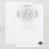 ライフステーショナリーの音楽 便箋 (正面/裏面)