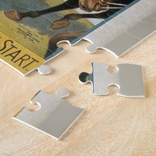 ライフスポーツのイ素晴らしギリッシュダービーヴィンテージホース ジグソーパズル (側面)