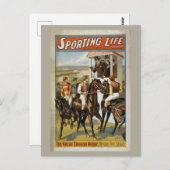 ライフスポーツのイ素晴らしギリッシュダービーヴィンテージホース ポストカード (正面/裏面)