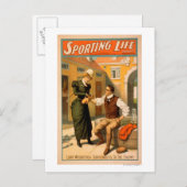 ライフスポーツのボクサーボクシング劇場ポスター ポストカード (正面/裏面)