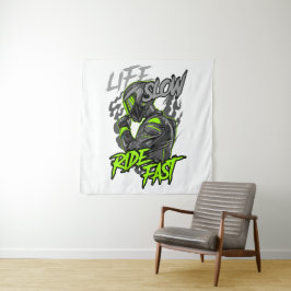 ライフスローライドファーストライフスタイル タペストリー