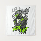 ライフスローライドファーストライフスタイル タペストリー (正面)