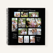 ライフス美しい瞬間11フォトモノグラムブラック ノートブック (正面)