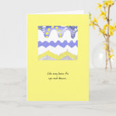 ライフズアップダウンズオンイエロー勇気付けられる カード (黄色い花)