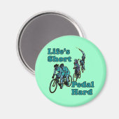 ライフズショートペダル懸命自転車デザイン マグネット (正面/裏面)