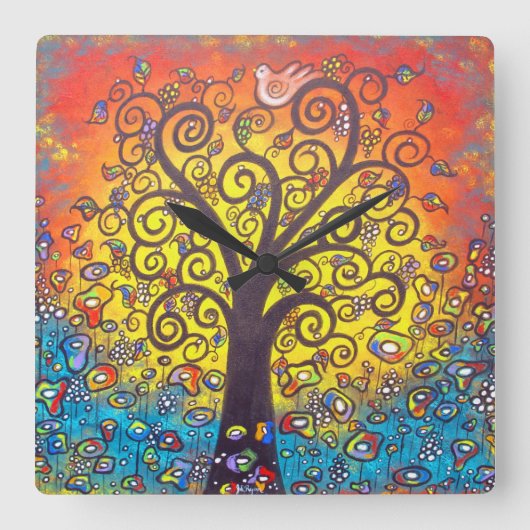 ライフズバウンティウォールクロック スクエア壁時計 (正面)