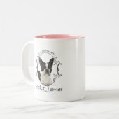 ライフズベターボストンテリアマグ ツートーンマグカップ (正面左)