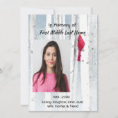 ライフセレブレーションサービス招待 カーディナルバード 招待状 (正面)