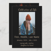 ライフセレブレーションサービス  ミュージック ギター 招待状 (正面/裏面)