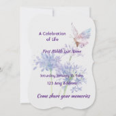 ライフセレブレーションサービス 招待 蝶 招待状 (裏面)