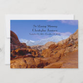 ライフセレブレーション招待状 スノー オン レッド ロックス 招待状 (正面)